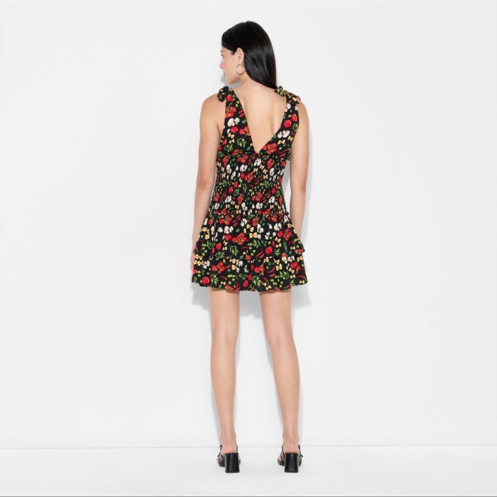 Wild Fable Black Floral Mini Dress - Picture 3 of 3